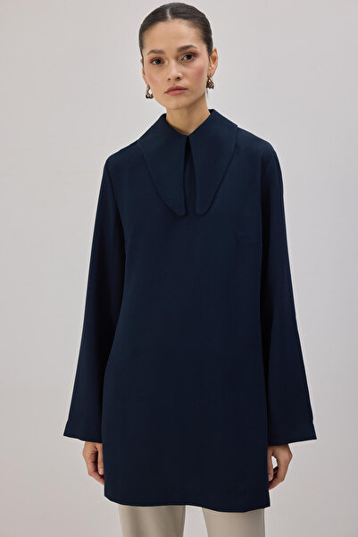 Touché Privé LONG COLLAR CREPE TUNIC
