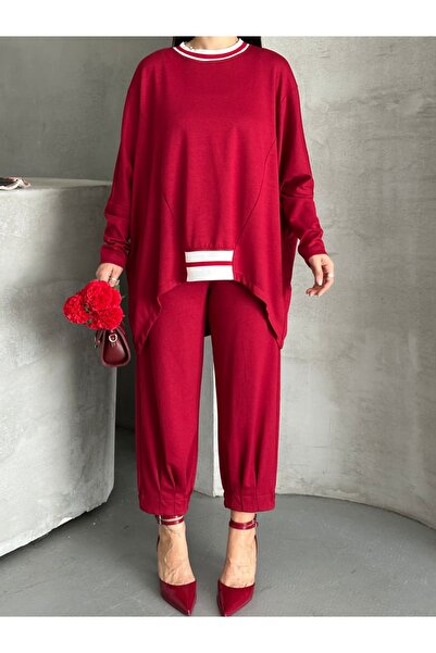 Moda İkra Women's Ribbed Top and Bottom Set