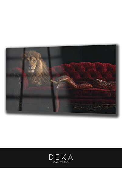 DEKA AKSESUAR ASLAN VE YILAN CAM TABLO
