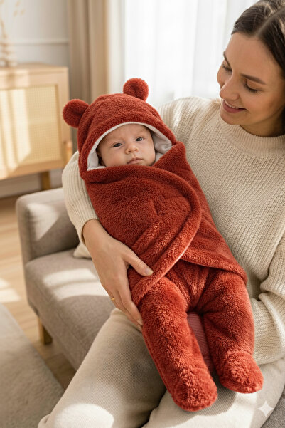 0–9 Ay Bebek Kundak ve Ana Kucağı-Cilde Dost-Yumuşak- Puset Uyumlu-Sıcak ve Rahat Uyku