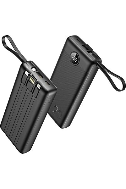 Veger بنك طاقة 20000 مللي أمبير/ساعة 4 في 1 (Type-C، Lightning، Micro USB، US...