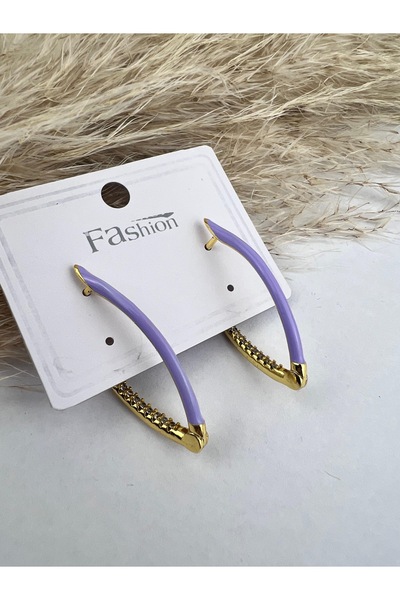 VELİT VOLA Lilac Stone Women's Earrings