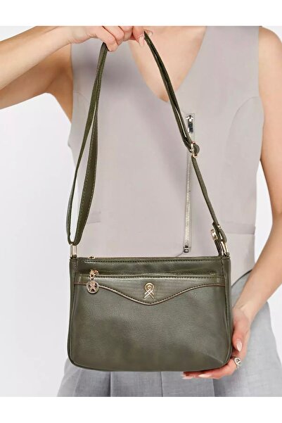 MERİÇ ÇANTA Women's Black Multi-Eyed Faux Leather Crossbody Bag