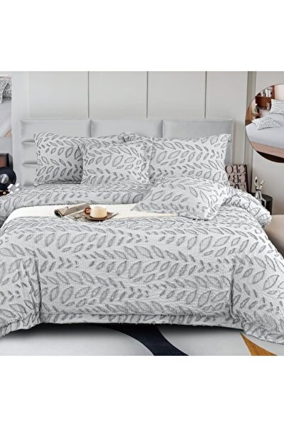 Casa de Vis LG-15 Double Bed Linen Set, Satin Cotton, 180x200 cm, 6 pcs, Multicolor