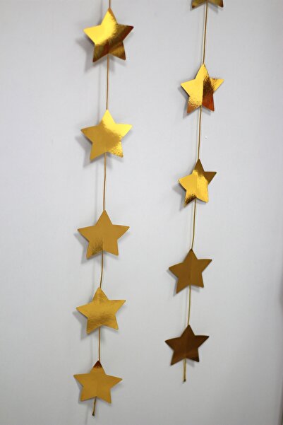 OGELAPARTY 4 Metre Şerit Yıldızlı Aynalı Karton Dekorasyon (2+2) ✨🌟