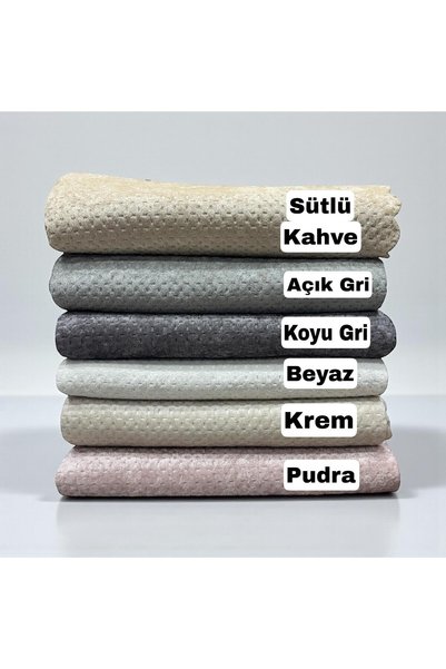 by ballı biocotton Peluş Elegance Kaydırmaz Taban Koltuk Örtüsü Puantiyeli Kalın Kumaş 170x210cm