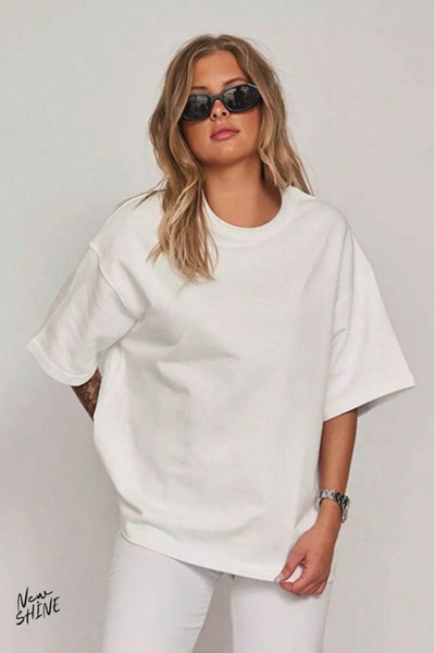 New Shine Oversize Unisex Unprinted T-shirt