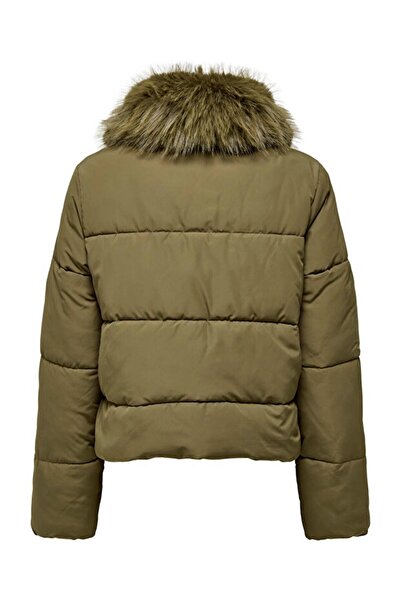 ONLY Μπουφάν Onlmaggi Fur Puffer Life Cc Otw 15322000 Χρώμα ξύλο καρυδιάς