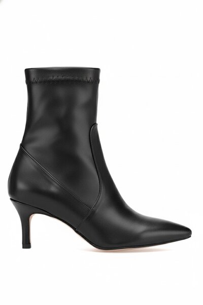 Ayakkabı Fuarı Γυναικείες μπότες με τακούνι Elit Brk248 Μαύρο