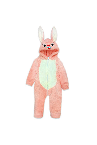 OEM Pink fur bunny jumpsuit