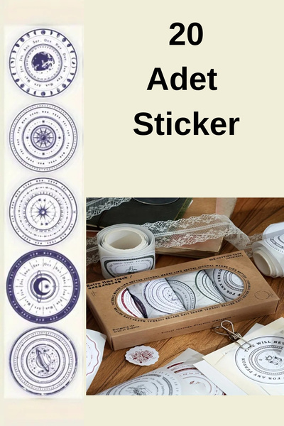 Kolbi Craft 20 komada mornarsko plavih naljepnica sa svemirskom tematikom, ma...