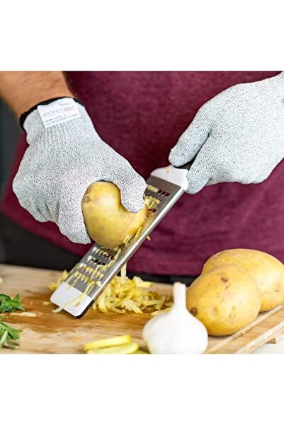 Generic Cut-resistant kitchen gloves, protective gloves for cooking and chopping vegetables, gray color