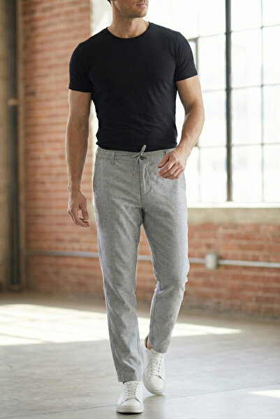 TheSeason Чоловічі відкриті сірі еластичні штани Comfort Fit Chino