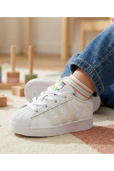 adidas Superstar Led Lights Cf El I Baby Lighted Casual Shoes White