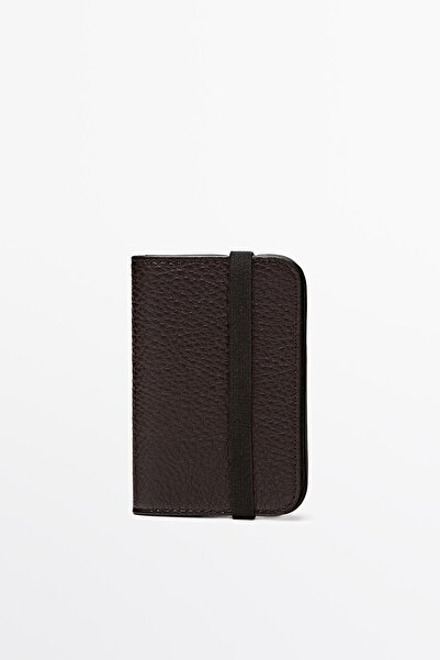 Massimo Dutti Kapaklı napa deri kartlık