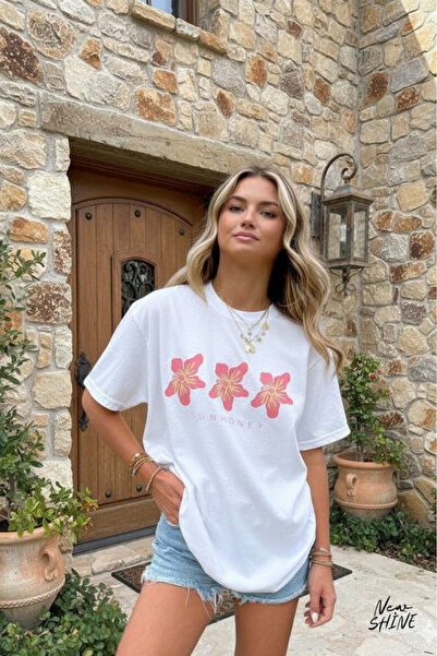 New Shine Sunhoney Printed Oversized T-Shirt