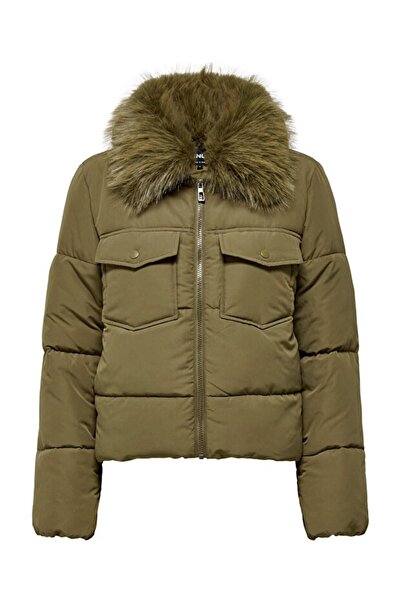 ONLY Μπουφάν Onlmaggi Fur Puffer Life Cc Otw 15322000 Χρώμα ξύλο καρυδιάς