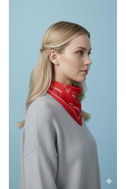 sema aksesuar Unisex Red Atatürk Signed Written Scarf - Bandana - April 23, October 29, November 10, May 19 Ceremony