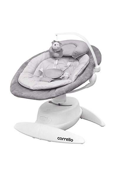 Carrello MIO 360° Rotating Electric Swing with Melodies, Sounds, Adjustable Recline - Silver Grey