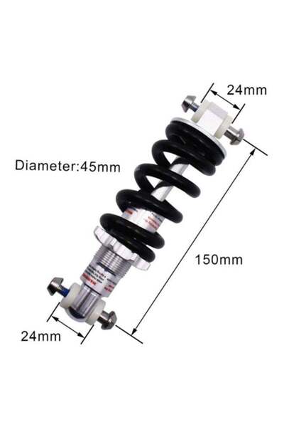 Generic Aluminum Alloy Bicycle Shock Absorber 15x2.4cm