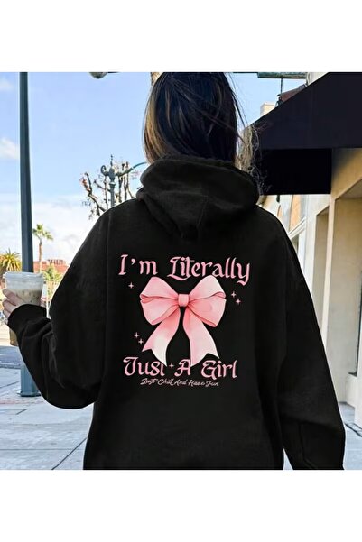 LELVANİ سترة رياضية مطبوعة بشريط وردي مكتوب عليها