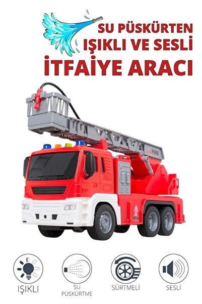 Shem 1:16 Sesli Işıklı Su Atıcılı Yangın Söndürme İtfaiye Aracı