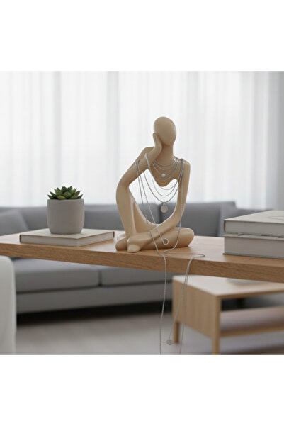 Fiyera Home Beton Hüzünlü Figür Dekoratif Biblo