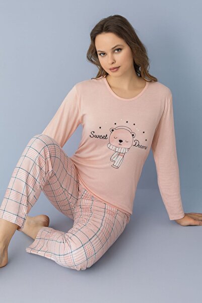 Hepyek Σετ πιτζάμες με μακριά μανίκια από βαμβάκι