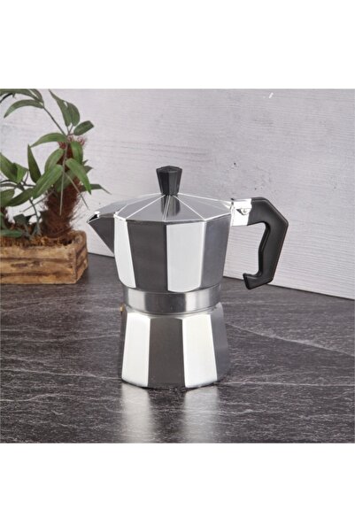 Lunara Desing MOKA POT EXPRESS 3 CUP GRİ ( ALÜMİNYUM )