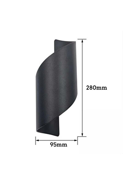 luminastar Spirala outdoor LED wall light, Grey, warm light