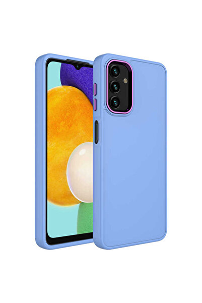 zore غطاء سيليكون ASMA Luna لهاتف Galaxy A13 4G مع إطار معدني وتصميم أزرار - ...