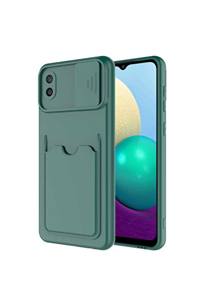 zore غطاء حماية لهاتف جالاكسي A02 من جوي كريتيف - أخضر داكن