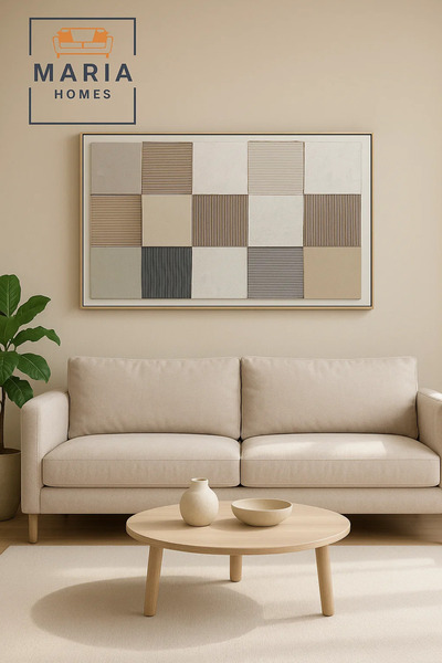 MARIA HOMES Modern Wall Art 120×80 – Abstract Frame & Luxury Textured Wall De...