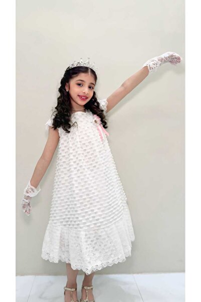 Generic Girls' dress with ruffled details in cascading layers