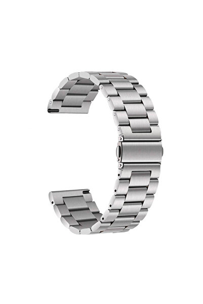 zore Galaxy Watch Active 2 40mm Asma- Band-04 20mm Metal Band-Silver