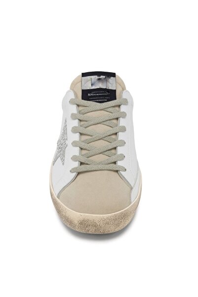 baume clothes Women's Sneaker Lace-Up Flat Sole White Sports Shoes