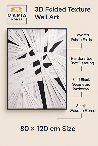 MARIA HOMES Modern Wall Art 120×80 – Abstract Frame & Luxury Wall Decor for Living Room