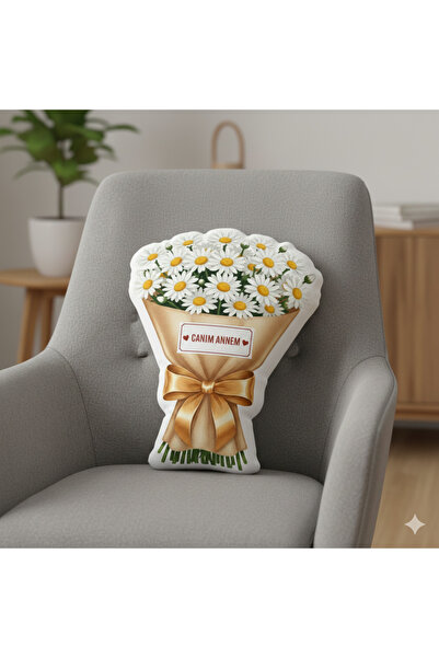 Piloji Canım Annem Şekilli Pofuduk Yastık Kırlent | Anneler Gününe Özel Çiçek...