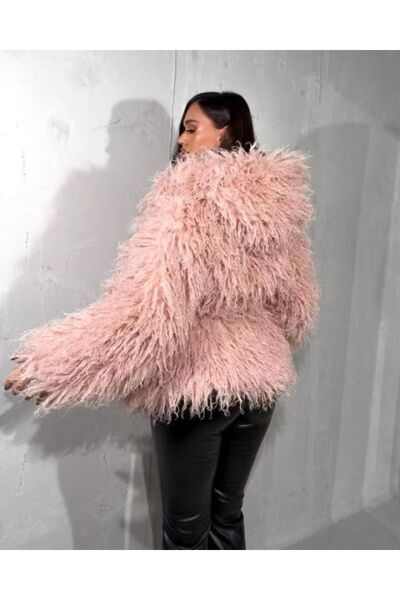 Diva Exclusive Fashion Oversize Cream Mongolian Fur Coat – Luxury Model, Ultra-Fluffy