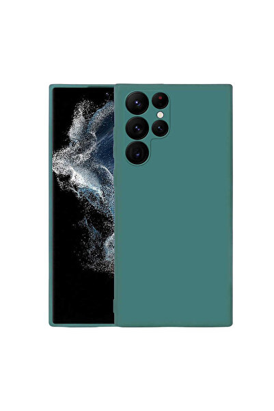 zore Galaxy S22 Ultra Compatible Asma Mara Launch Case-Dark Green