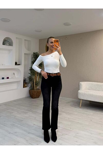 İrka Moda Kemerli Yarım İspanyol Pantolon