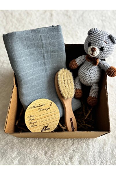 Kereminko Bebek هدية الترحيب بالمولود – لعبة دب أميجورومي، غطاء من الموسلين، ...