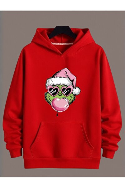 ArtYus Unisex Long Sleeve Transfer Grinch Christmas Printed Plus Size Crew Neck Sweatshirt