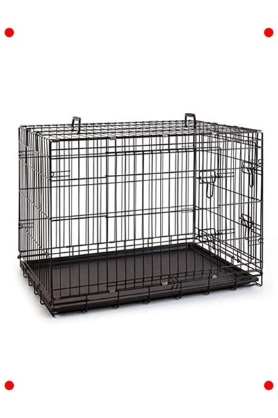 Genel Markalar Büyük Boy Metal Kedi ve Köpek Kafesi Siyah