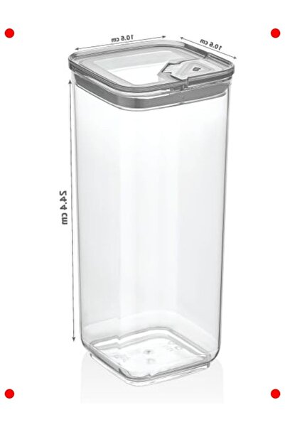 markentegra مجموعة حاويات تخزين مربعة عملية (3 × 1700 مل)