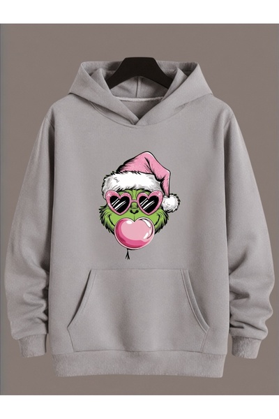 ArtYus Unisex Long Sleeve Transfer Grinch Christmas Printed Crew Neck Sweatshirt