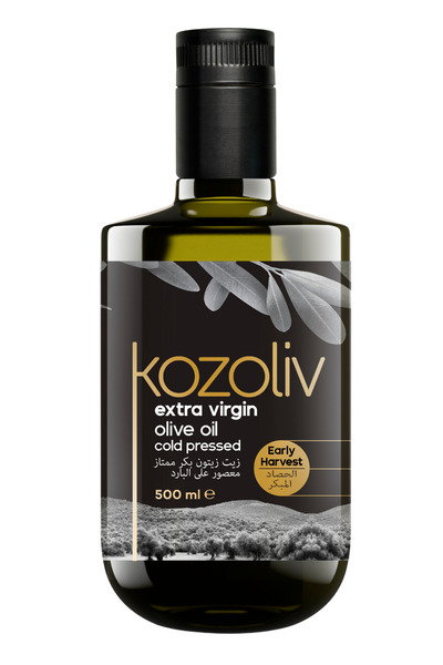 kozoliv زيت زيتون تركي بكر ممتاز، حصاد مبكر، 500 مل، معصور على البارد، غني با...