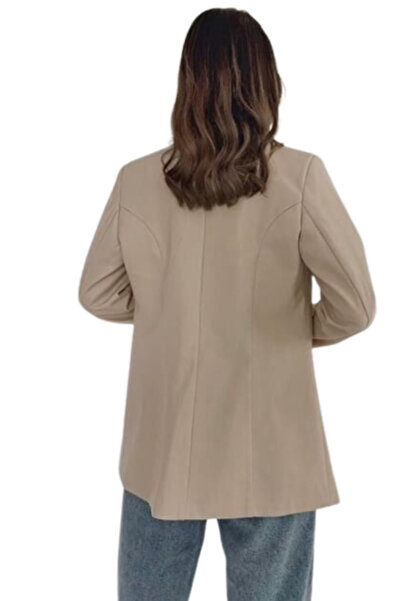 BEEMU Leather Jacket - Cream