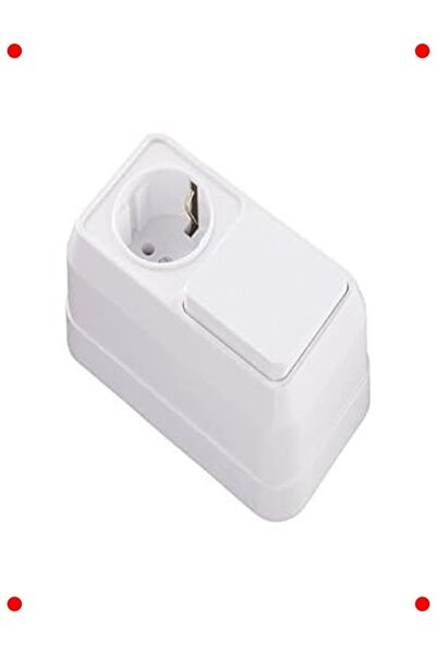 markentegra مفتاح كهربائي مزدوج ومقبس مزود بتأريض للتركيب السطحي