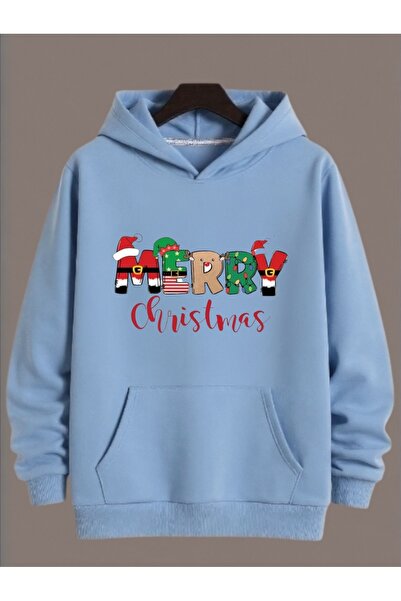 ArtYus Unisex Long Sleeve Transfer Merry Christmas Christmas Printed Plus Size Crew Neck Sweatshirt